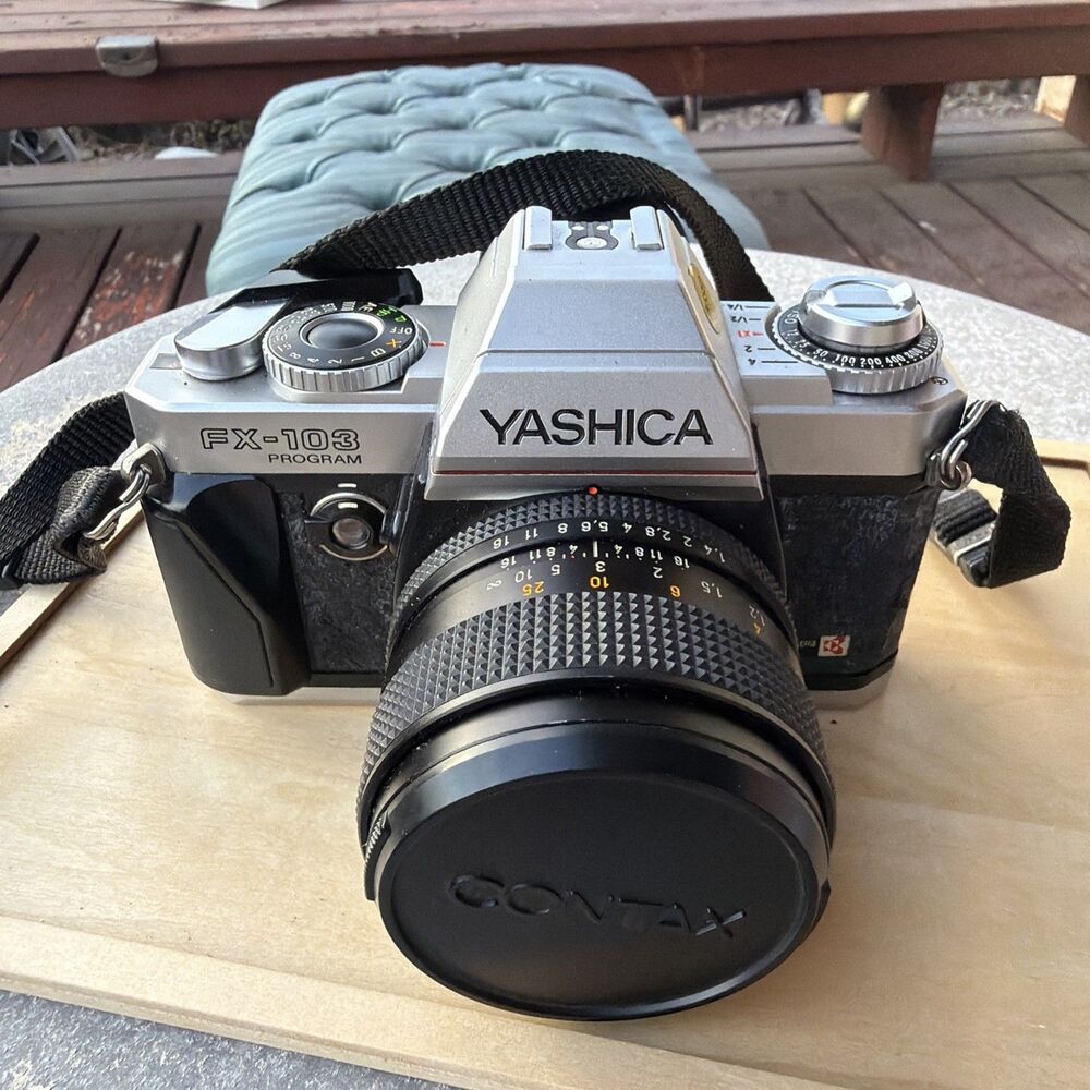 Yashica FX-103 Program 35mm Camera with Lens and Accessories Vintage